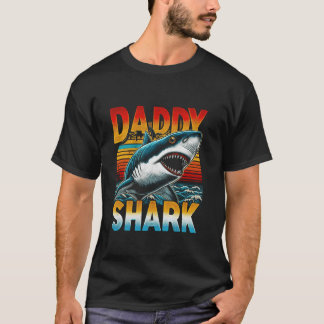 Camiseta Tubarão Papai Dia dos Pais Roupas Combinando Famíl