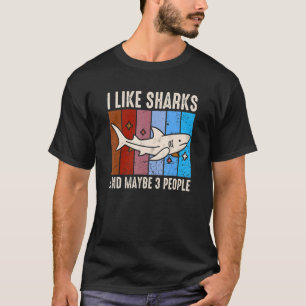 Camiseta Tubarão Para Crianças Mulheres