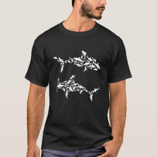 Camiseta Tubarão Peixe Tubarão Peixe Gráfico Tubarão Marte