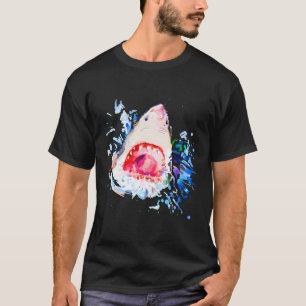 Camiseta Tubarão Pintado Com Tubarão Fome