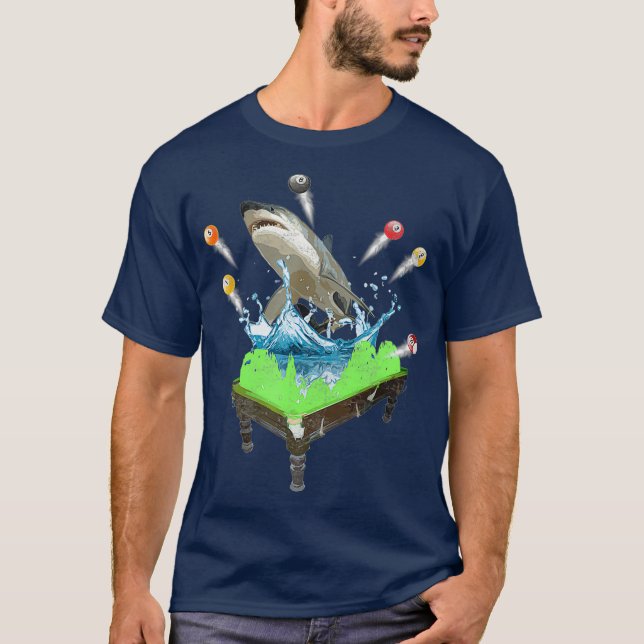 Camiseta Tubarão-Piscina Engraçado (Frente)
