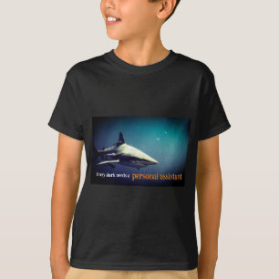 Camiseta Tubarão-preto oceânico submarino