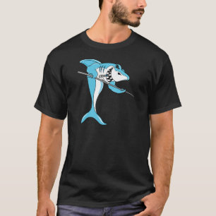 Camiseta Tubarão que joga bilhar