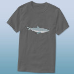 Camiseta Tubarão-recife com ponta preta<br><div class="desc">Um tubarão-recife de ponta negra divertido e não particularmente sinistro,  perfeito para quem ama o oceano. Arte original de Nic Squirrell.</div>