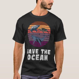 Camiseta Tubarão, tartaruga marinha, baleia, proteção ambie