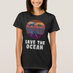 Camiseta Tubarão, tartaruga marinha, baleia, proteção ambie