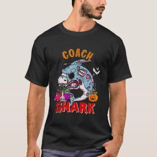 Camiseta Tubarão-treinador Halloween Tubarão Horror Zombie