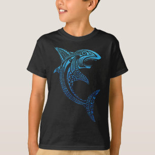 Camiseta Tubarão-tribal polinésio Tatuagem havaiana V