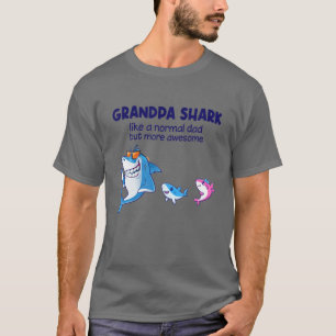 Camiseta Tubarão Vovô Como Um Tubarão Normal, Mas Mais A