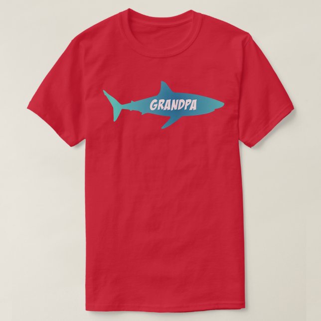 Camiseta Tubarão Vovô da Família Shark (Frente do Design)