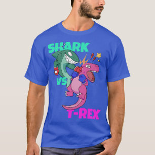 Camiseta Tubarão vs Dinossauro T re Boiando Luvas para Cria