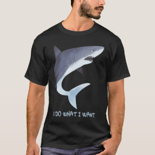 Camiseta Tubarão Zangado Eu Faço O Que Eu Quero