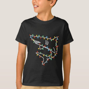 Camiseta Tubarões Árvore Natal Pet Animal Amante de Tubarão