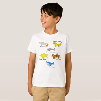 Camiseta Tubarões cómicos para o kidz