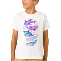 Camiseta Tubarões da Galáxia Cósmica