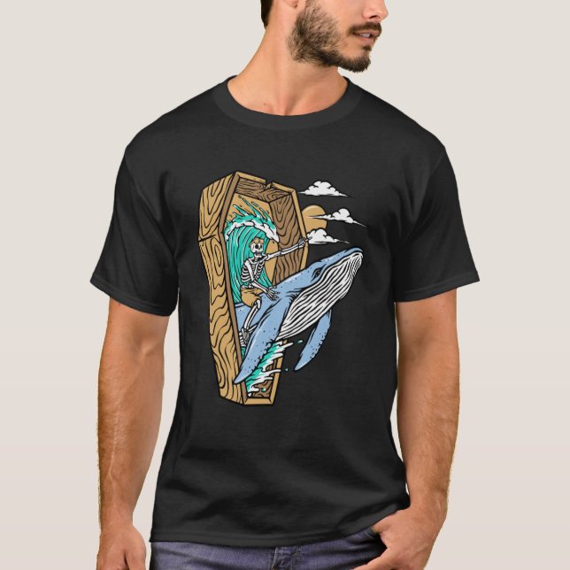 Camiseta Tubarões de baleia Animais do mar de mergulho no o (Frente)
