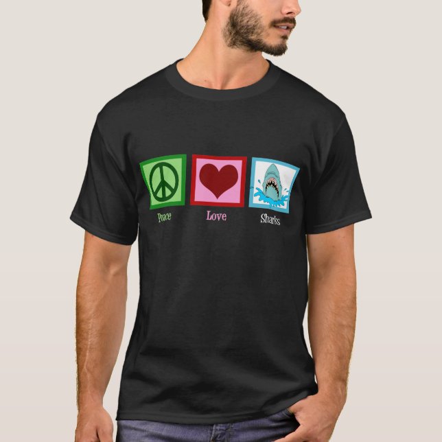 Camiseta Tubarões de paz e amor (Frente)