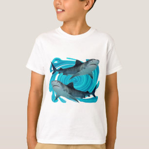 CAMISETA TUBARÕES DE TIGRE GÊMEOS