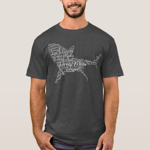 Camiseta Tubarões-do-mato, espécies de tubarões Nuvem VNeck