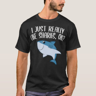 Camiseta Tubarões Engraçados Eu Gosto Muito De Tubarões