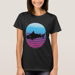 Camiseta Tubarões-excelente-do-mar-branco-tubarões-da-silhu