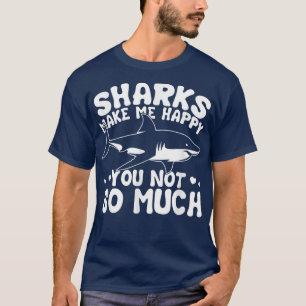 Camiseta Tubarões me fazem feliz pairar com tubarões da Bio