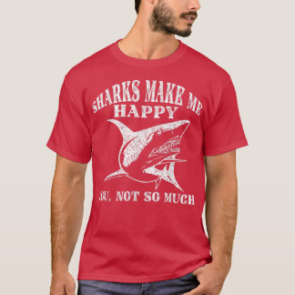 Camiseta Tubarões Me Fazem Feliz Por Você Não Tanto Por Tub