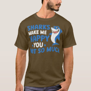 Camiseta Tubarões Me Fazem Feliz Você Não