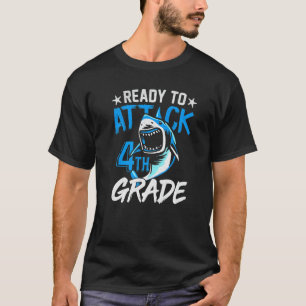 Camiseta Tubarões Prontos Para Atacar Rapazes Do 4º Ano De