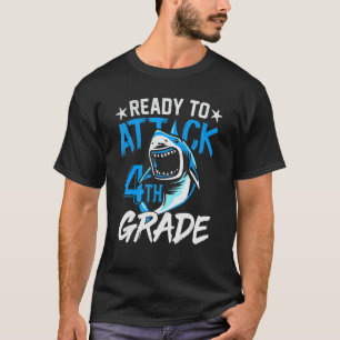 Camiseta Tubarões Prontos Para Atacar Rapazes Do 4º Ano De
