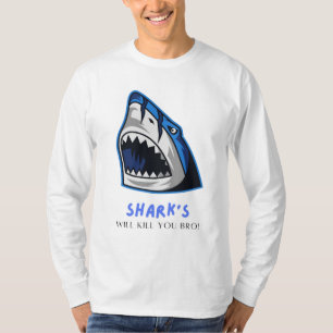 CAMISETA TUBARÕES VÃO TE MATAR MANO... CITAÇÃO ENGRAÇADA