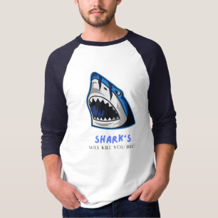 CAMISETA TUBARÕES VÃO TE MATAR MANO... CITAÇÃO ENGRAÇADA