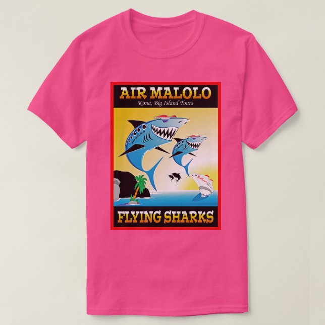Camiseta Tubarões Voadores Air Malolo Grandes Tours Insular (Frente do Design)