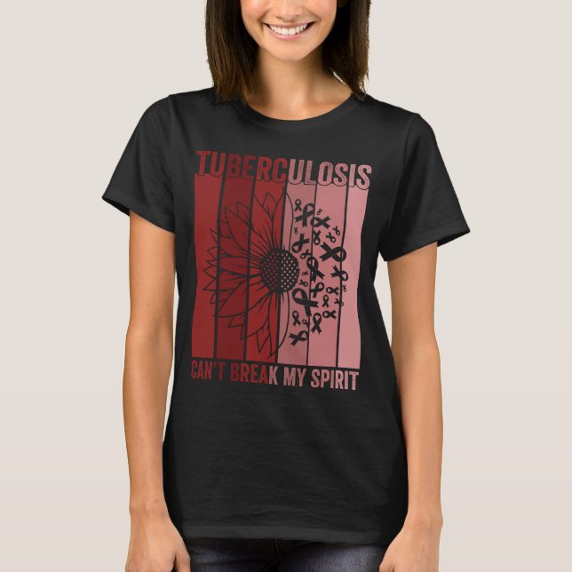 Camiseta Tuberculose não pode quebrar meu espírito girassol (Frente)