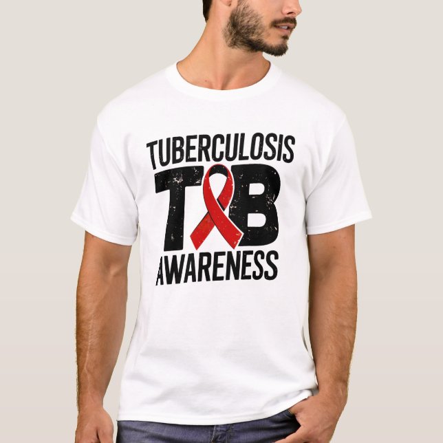 Camiseta Tuberculose Sensibilização Mês Unisex (Frente)