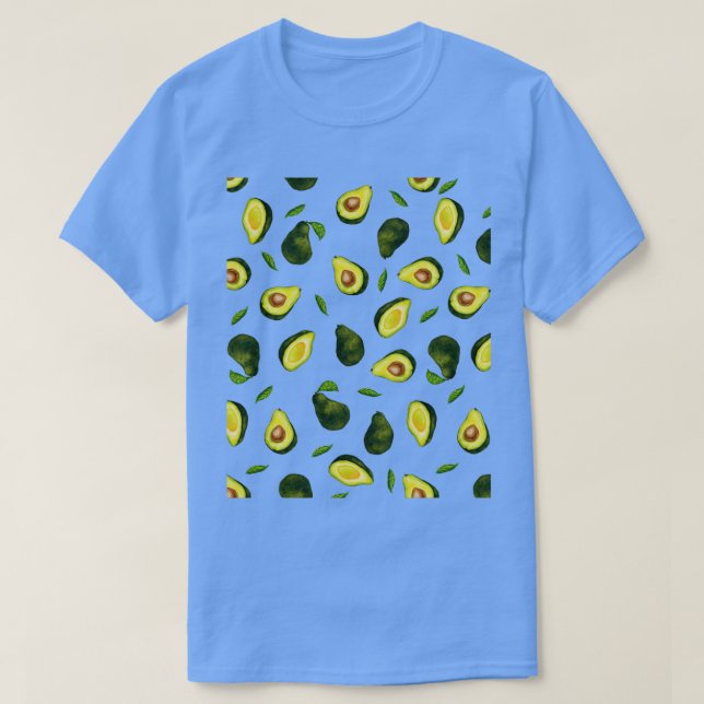 Camiseta Tubo Clássico de Padrão de Fruta Avocado (Frente do Design)