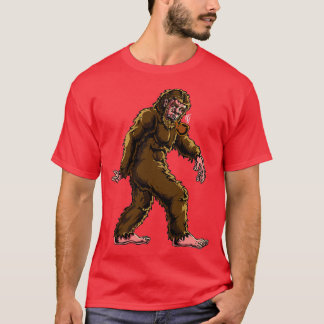 Camiseta Tubo De Cigarro Sasquatch Para Fumar De Pé Grande