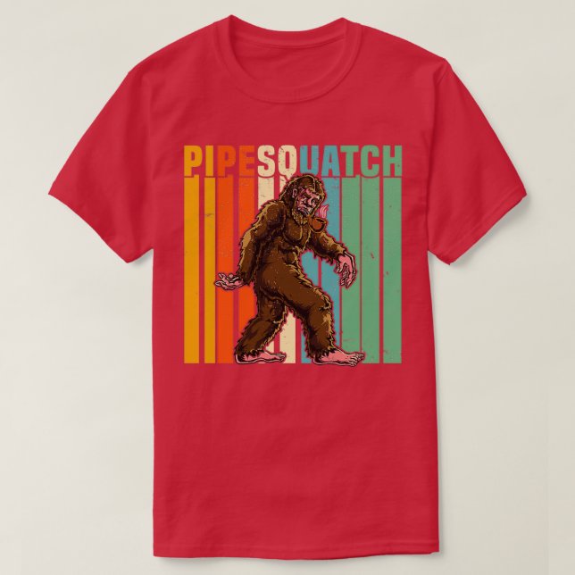 Camiseta Tubo De Cigarro Sasquatch Para Fumar De Pé Grande  (Frente do Design)