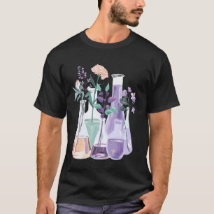 Camiseta Tubo de ensaio de flores Química Aluno Professor d