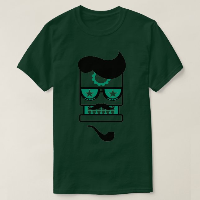 Camiseta Tubo de Fumagem do Crânio 2 (Frente do Design)