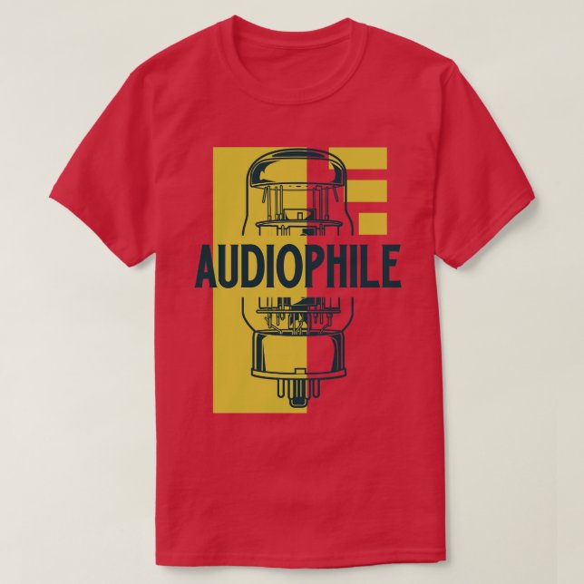 Camiseta Tubo de vácuo audiofílico (Frente do Design)