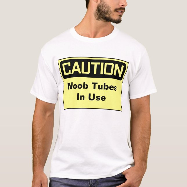 Camiseta Tubos de Noob do cuidado (Frente)