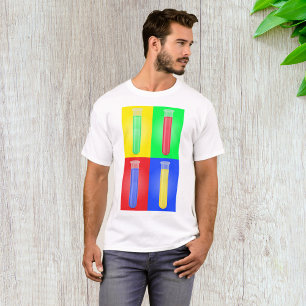 Camiseta Tubos de Teste Pop Art Laboratório de Ciência Quím