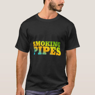 Camiseta Tubos Para Fumar Projetados Com Cores Da Natureza
