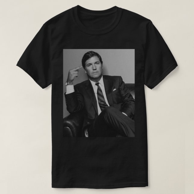 Camiseta Tucker Carlson Middle Finger Classic T-Shirt (Frente do Design)