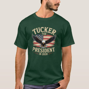 Camiseta Tucker Para Presidente 2028 América Primeiro