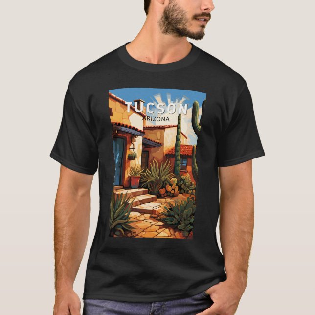 Camiseta Tucson Arizona Art Vintage (Frente)