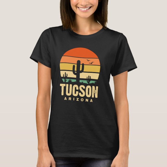 Camiseta Tucson Arizona AZ Cactus Desert Souvenir Sunset Re (Frente)