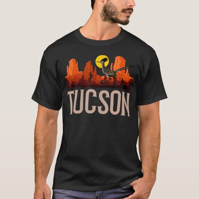 Camiseta Tucson Arizona Roadrunner Pássaro Deserto (Frente)