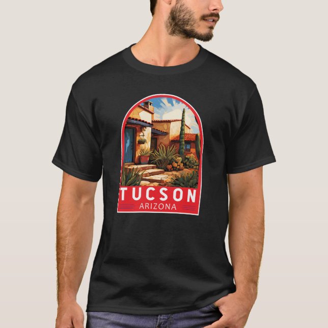 Camiseta Tucson Arizona Viagem de Arte Emblem (Frente)